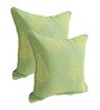 Green Traditional Cotton 18 x 18 Inches Cushion Covers (Set of 2)