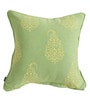 Green Traditional Cotton 18 x 18 Inches Cushion Covers (Set of 2)