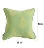 Green Traditional Cotton 18 x 18 Inches Cushion Covers (Set of 2)