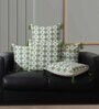 Green Cotton Traditional 18x18 inches Cushion Covers (Set of 5)