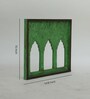 Green Distress Color Handpainted Engineered Wood Carving Jharokha Frame