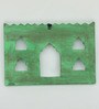 Green Distress Color Handpainted Engineered Wood Carving Jharokha Frame