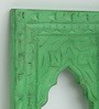 Green Distress Color Handpainted Engineered Wood Carving Jharokha Frame