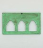 Green Distress Color Handpainted Engineered Wood Carving Jharokha Frame