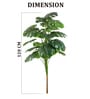 Green Dracaena Artificial Silk Plant Without Pot