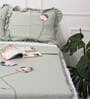 Green Solid 1000 TC Cotton King Sized Bed Sheets with 2 Pillow Covers