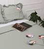 Green Solid 1000 TC Cotton King Sized Bed Sheets with 2 Pillow Covers