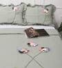 Green Solid 1000 TC Cotton King Sized Bed Sheets with 2 Pillow Covers