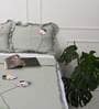 Green Solid 1000 TC Cotton King Sized Bed Sheets with 2 Pillow Covers