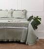 Green Solid 1000 TC Cotton King Sized Bed Sheets with 2 Pillow Covers