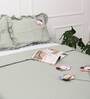 Green Solid 1000 TC Cotton King Sized Bed Sheets with 2 Pillow Covers
