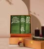 Green Embroidery TC Cotton 2 Bath Towel With 2 Hand Towel and 1 Box