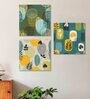 Multicolour Engineered Wood (Set of 3) Art Panels