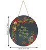 Green Engineered Wood Merry Christmas & Happy New Year Wall Hanging