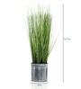 Green Fabric Artificial Onion Grass Plant with Pot