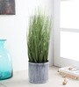 Fabric Green Onion Grass With Pot Artificial Plants