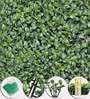 Green Fabric Artificial PVC Eucalyptus Boxwood Wall Mat