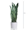 Fabric Green Sansevieria Snake With Pot Artificial Plants