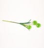 Green Fabric Decorative Artificial BallMum Flowers Set of 3