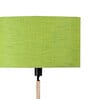 Kepler Green Fabric Shade Shelf Floor Lamp With Wood Base