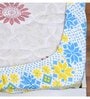 Green Floral 120 TC Cotton Double Fitted Bedsheet with 2 Pillow Covers