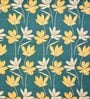 Green Floral 130 TC Poly Cotton Queen Sized Bedsheet with 2 Pillow Covers