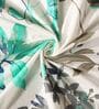 Green Floral 144 TC 100% Cotton Double Bedsheet with 2 Pillow Covers