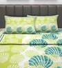 Green Floral 144 TC Cotton 4Pcs Bed in a Bag Classic Marigold Collection