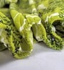 Green Floral 144 TC Cotton Double Fitted Bedsheet with 2 Pillow Covers