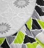Green Floral 144 TC Cotton Double Fitted Bedsheet with 2 Pillow Covers