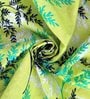 Green Floral 144 TC Cotton Double Fitted Bedsheet with 2 Pillow Covers