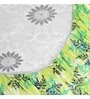 Green Floral 144 TC Cotton Double Fitted Bedsheet with 2 Pillow Covers