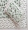 Green Cotton Floral 144 TC  King Bedsheet with 2 Pillow Covers