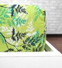 Green Floral 144 TC Cotton King Fitted Bedsheet with 2 Pillow Covers