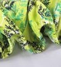 Green Floral 144 TC Cotton King Fitted Bedsheet with 2 Pillow Covers