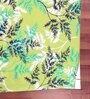 Green Floral 144 TC Cotton King Fitted Bedsheet with 2 Pillow Covers