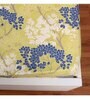 Green Floral 144 TC Cotton King Fitted Bedsheet with 2 Pillow Covers