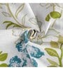 White Floral 144 TC Cotton King Fitted Bedsheet with 2 Pillow Covers