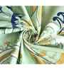 Green Floral 144 TC Cotton Single Bed Sheet Bedsheet 1 Pillow Prime Collection