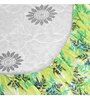 Green Floral 144 TC Cotton Single Fitted Bedsheet With 1 Pillow Cover