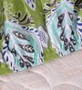 Green Floral 144 TC Cotton Single Fitted Bedsheet With 1 Pillow Cover