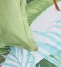 Green Floral 180 TC Cotton Queen Sized Bed Sheets with 2 Pillow Covers
