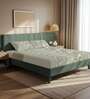 Green Floral 200 TC Microfiber King Sized Bedsheet with 2 Pillow Covers