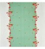 Green Floral 200 TC Ultrasoft Microfiber Queen size Flat Double Bedsheet With Two Pillow Covers (90x90 inches)