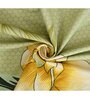Green Floral 200 TC Ultrasoft Microfiber Queen size Flat Double Bedsheet With Two Pillow Covers (90x90 inches)