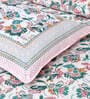 Green Floral 210 TC Cotton King Sized Bed Sheets with 2 Pillow Covers