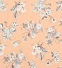 Orange Floral 220 Tc Cotton Super King Bedsheet With 2 Pillow Covers