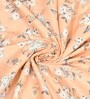 Orange Floral 220 Tc Cotton Super King Bedsheet With 2 Pillow Covers