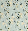 Green Floral 260 Tc Polycotton Double Fitted Bedsheet With 2 Pillow Covers