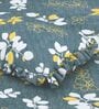 Green Floral 260 Tc Polycotton King Fitted Bedsheet With 2 Pillow Covers